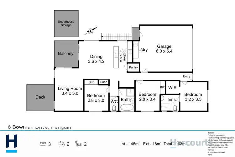 Floorplan of Homely house listing, 6 Bowman Drive, Penguin TAS 7316