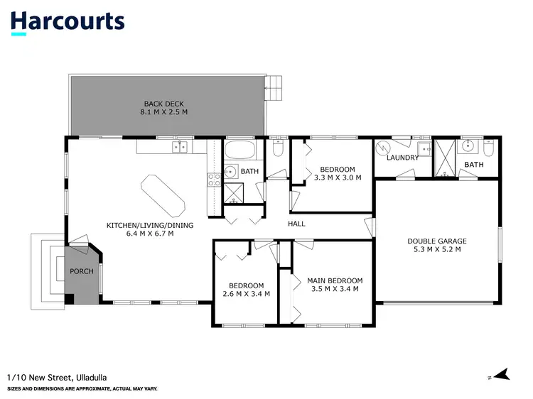 Floorplan of Homely house listing, 1/10 New Street, Ulladulla NSW 2539