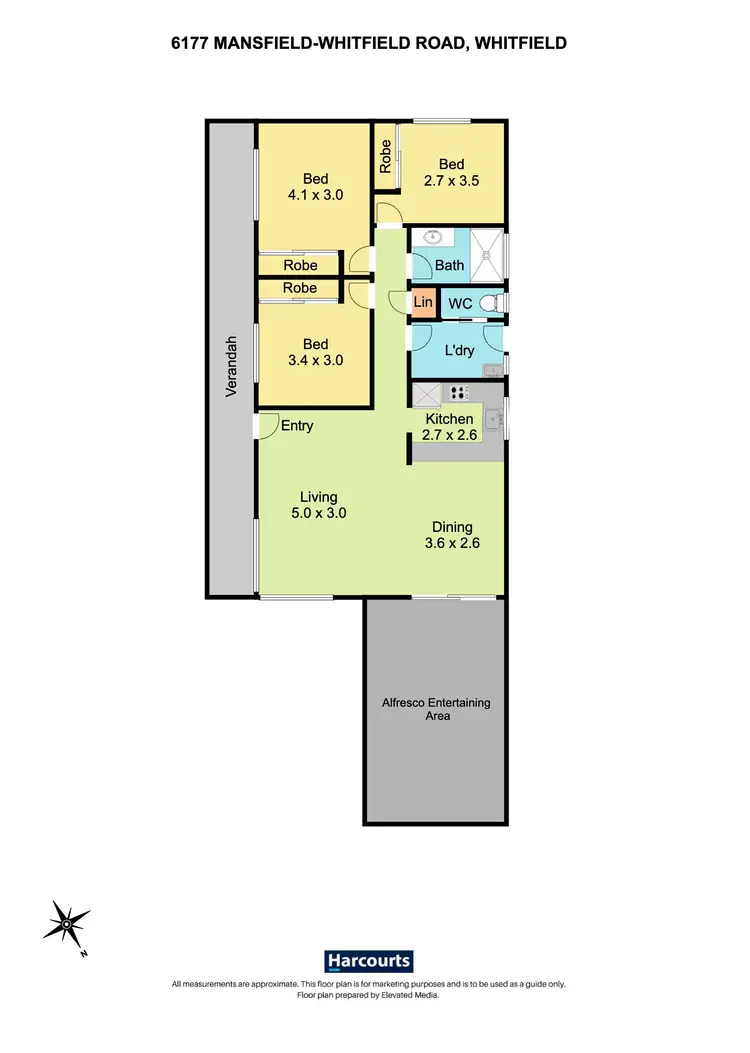 Floorplan of Homely house listing, 6177 Mansfield-Whitfield Road, Whitfield VIC 3733