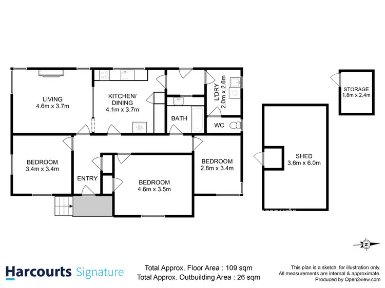Floorplan of Homely house listing, 11 Somerton Crescent, Derwent Park TAS 7009