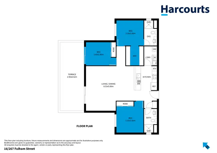 Floorplan of Homely apartment listing, 16/267 Fulham Street, Cloverdale WA 6105