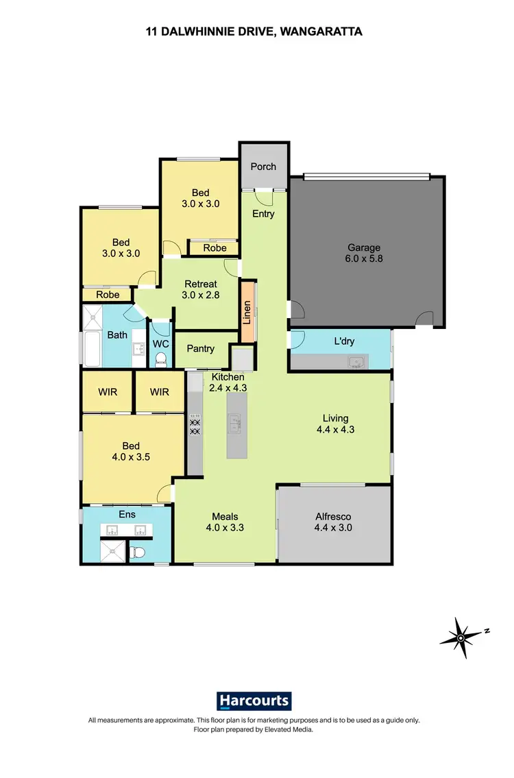 Floorplan of Homely house listing, 11 Dalwhinnie Drive, Wangaratta VIC 3677