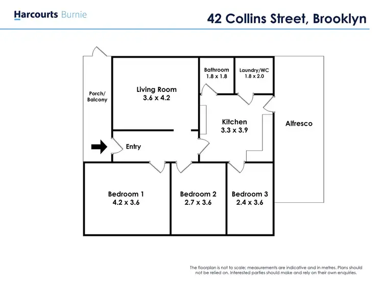 Floorplan of Homely house listing, 42 Collins Street, Brooklyn TAS 7320