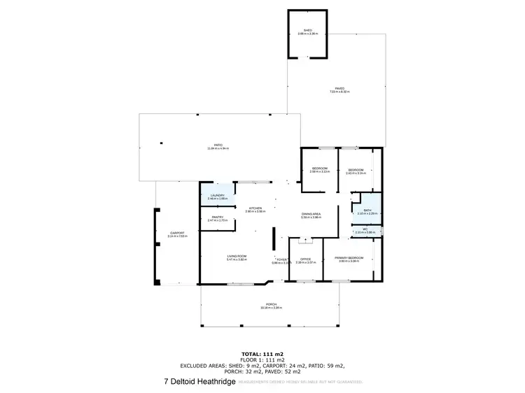 Floorplan of Homely house listing, 7 Deltoid Place, Heathridge WA 6027