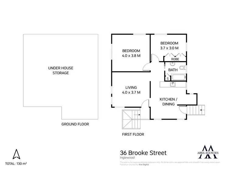 Floorplan of Homely house listing, 36 Brook Street, Inglewood QLD 4387