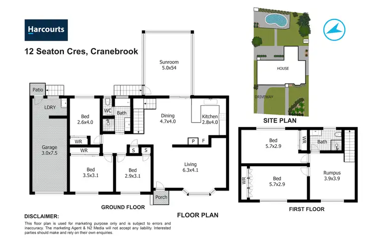 Floorplan of Homely house listing, 12 Seaton Crescent, Cranebrook NSW 2749