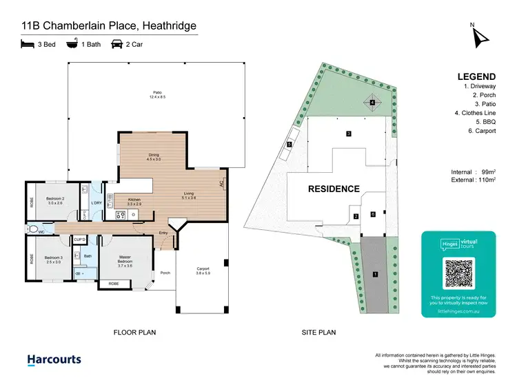 Floorplan of Homely house listing, 11B Chamberlain Place, Heathridge WA 6027