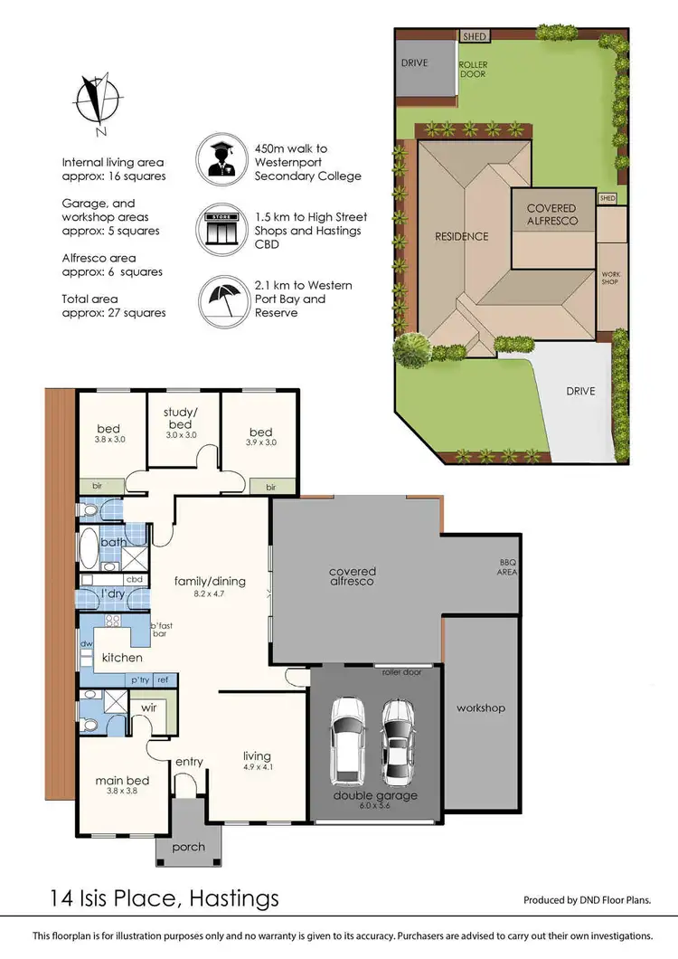 Floorplan of Homely house listing, 14 Isis Place, Hastings VIC 3915