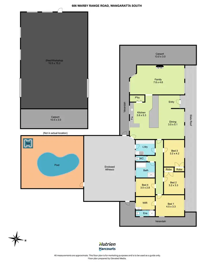 Floorplan of Homely rural property listing, 606 Warby Range Road, Wangaratta South VIC 3678