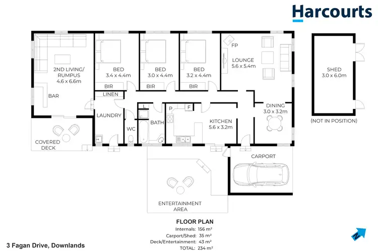 Floorplan of Homely house listing, 3 Fagan Drive, Downlands TAS 7320