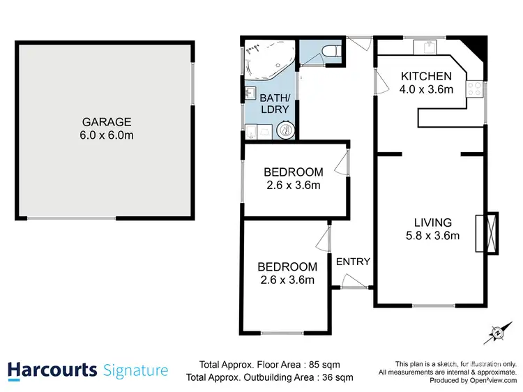 Floorplan of Homely house listing, 24A Tregear Street, Moonah TAS 7009