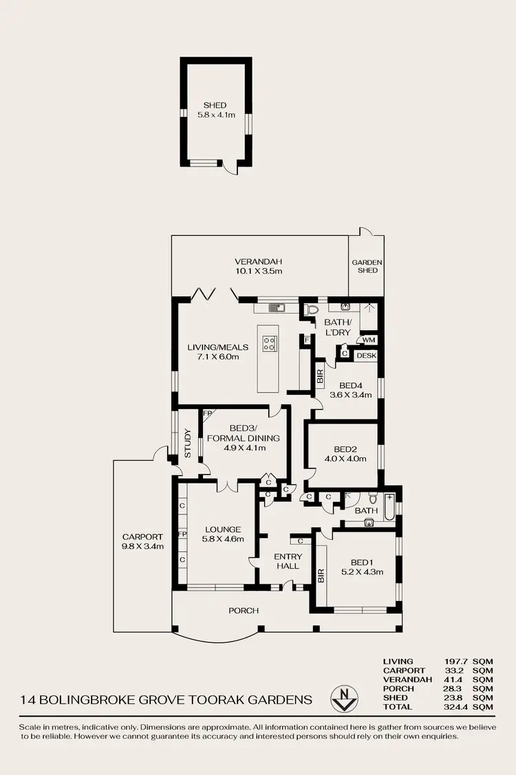 Floorplan of Homely house listing, 14 Bolingbroke Grove, Toorak Gardens SA 5065