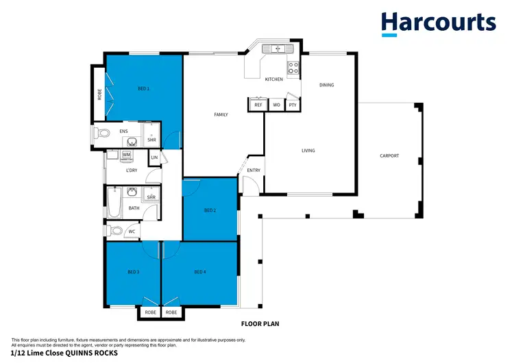 Floorplan of Homely house listing, 1/12 Lime Close, Quinns Rocks WA 6030