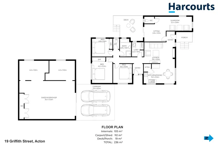 Floorplan of Homely house listing, 19 Griffith Street, Acton TAS 7320