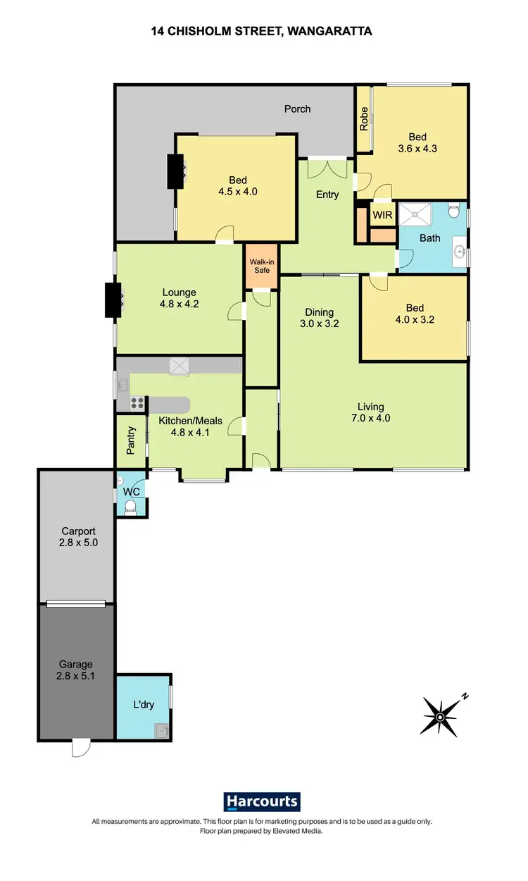 Floorplan of Homely house listing, 14 Chisholm Street, Wangaratta VIC 3677