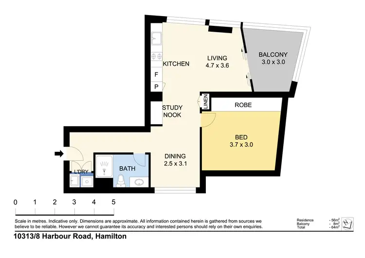 Floorplan of Homely unit listing, 10313/8 Harbour Road, Hamilton QLD 4007