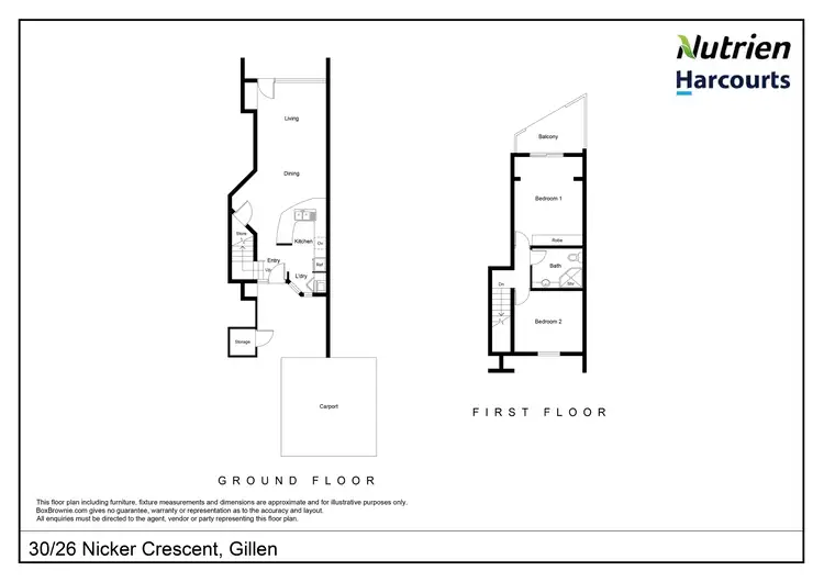 Floorplan of Homely townhouse listing, 30/26 Nicker Crescent, Gillen NT 870