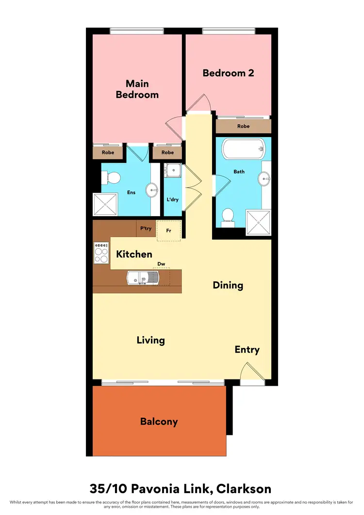 Floorplan of Homely apartment listing, 35/10 Pavonia Link, Clarkson WA 6030
