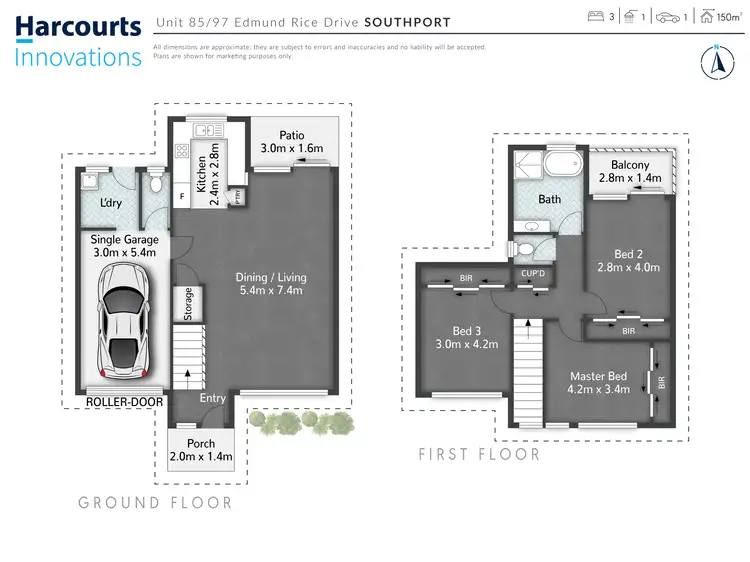 Floorplan of Homely townhouse listing, 85/97 Edmund Rice Drive, Southport QLD 4215