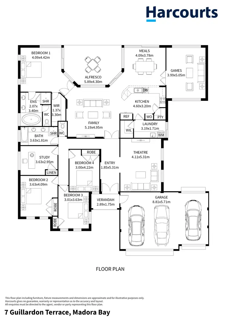 Floorplan of Homely house listing, 7 Guillardon Terrace, Madora Bay WA 6210
