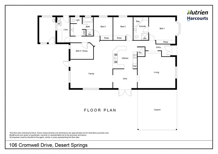 Floorplan of Homely house listing, 106 Cromwell Drive, Desert Springs NT 870