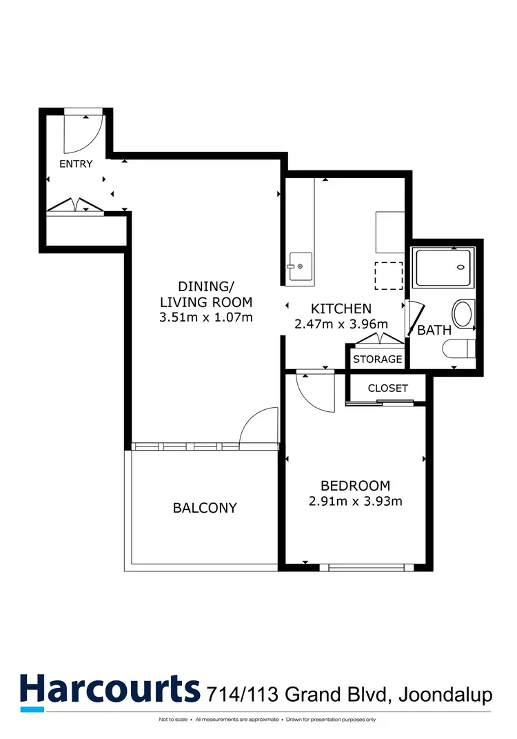 Floorplan of Homely apartment listing, 714/113 Grand Boulevard, Joondalup WA 6027