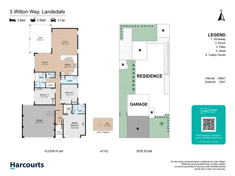 Floorplan of Homely house listing, 3 Witton Way, Landsdale WA 6065
