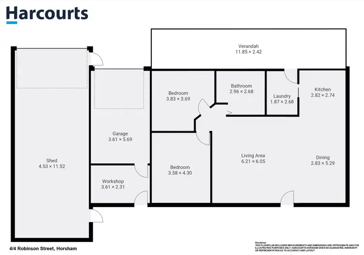 Floorplan of Homely townhouse listing, 4/4 Robinson Street, Horsham VIC 3400