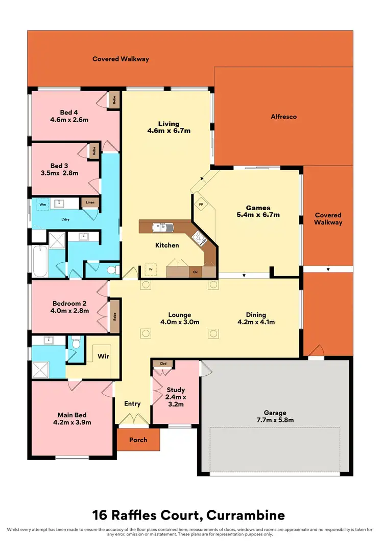 Floorplan of Homely house listing, 16 Raffles Court, Currambine WA 6028