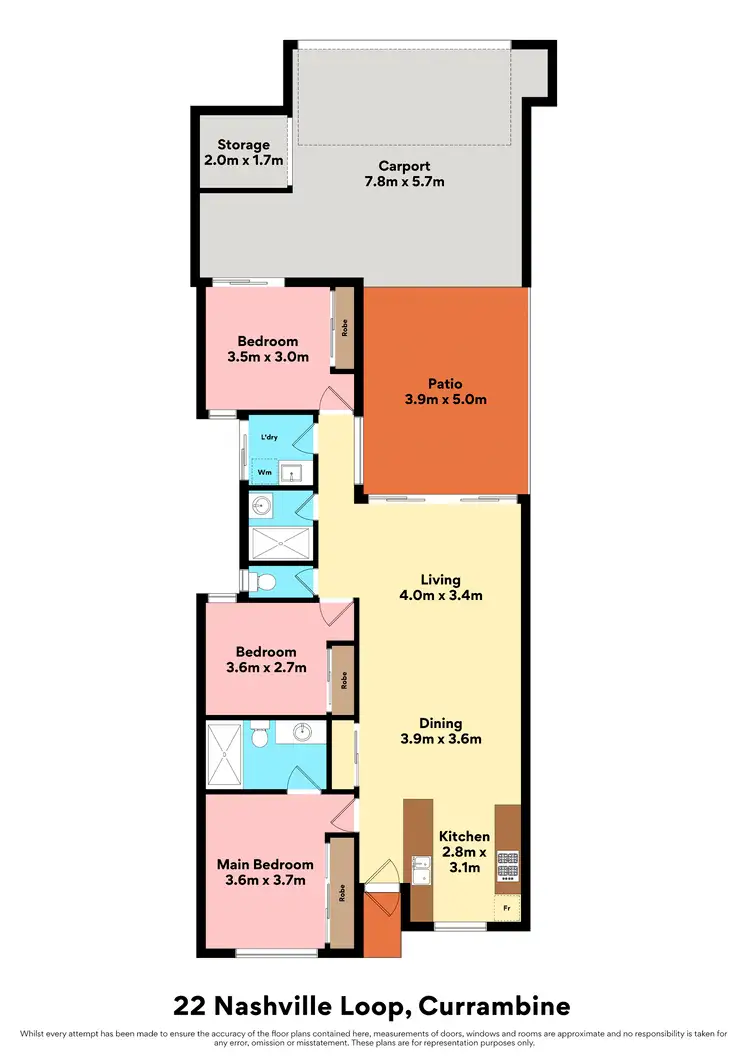 Floorplan of Homely house listing, 22 Nashville Loop, Currambine WA 6028