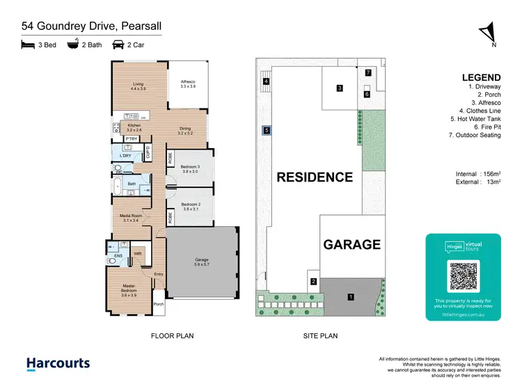 Floorplan of Homely house listing, 54 Goundrey Drive, Pearsall WA 6065