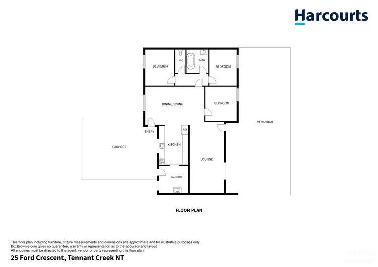 Floorplan of Homely house listing, 25 Ford Crescent, Tennant Creek NT 860