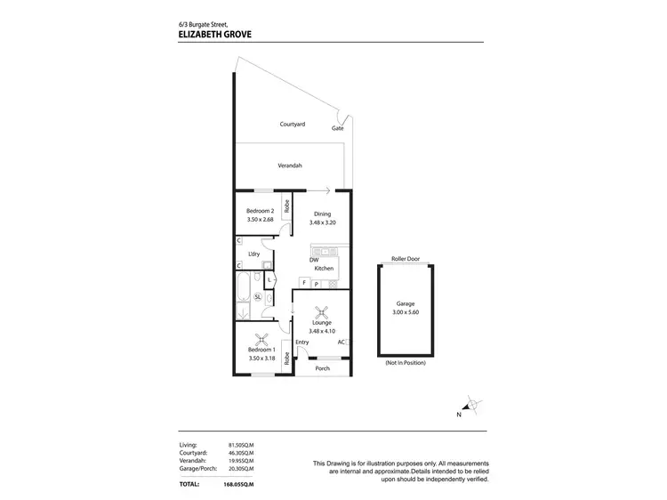 Floorplan of Homely unit listing, Unit 6/3 Burgate Street, Elizabeth Grove SA 5112