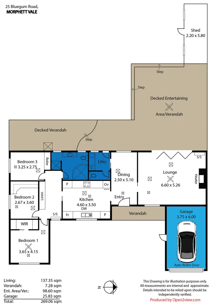 Floorplan of Homely house listing, 25 Bluegum Road, Morphett Vale SA 5162