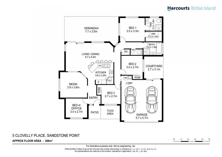 Floorplan of Homely house listing, 5 Clovelly Place, Sandstone Point QLD 4511