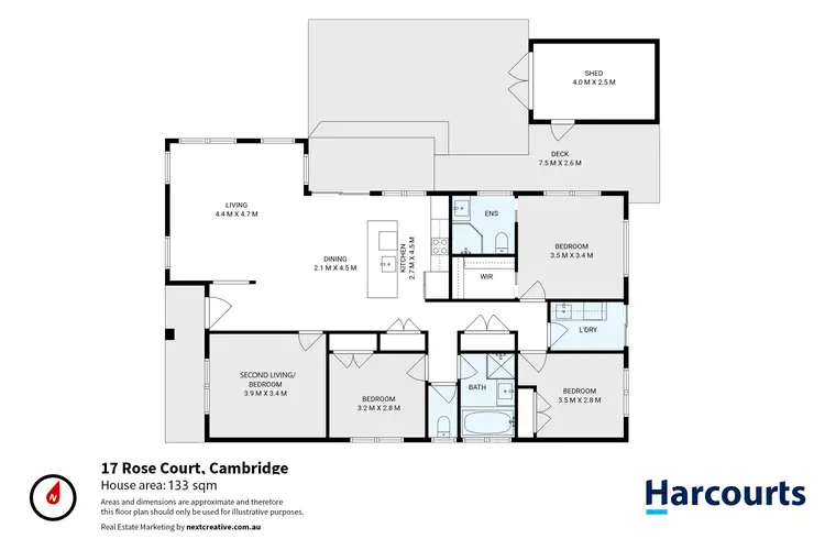 Floorplan of Homely house listing, 17 Rose Court, Cambridge TAS 7170