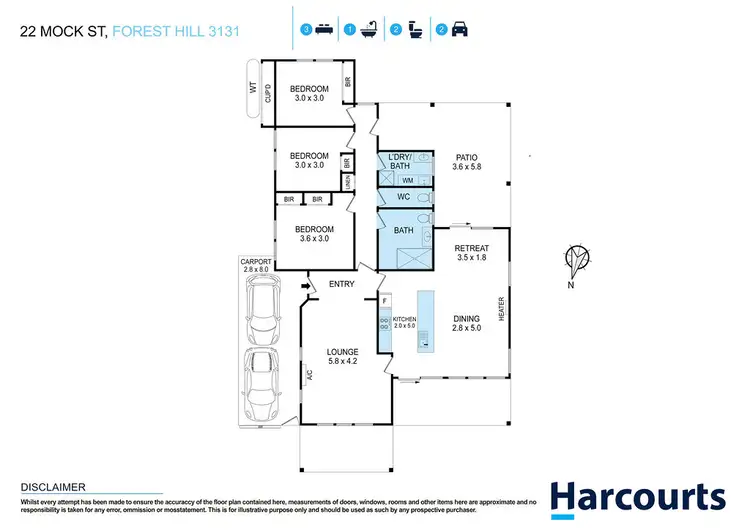 Floorplan of Homely house listing, 22 Mock Street, Forest Hill VIC 3131