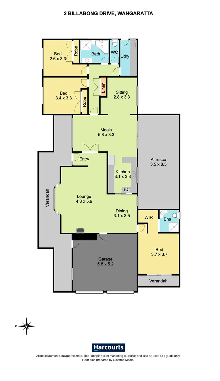 Floorplan of Homely house listing, 2 Billabong Drive, Wangaratta VIC 3677