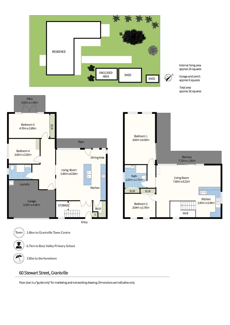 Floorplan of Homely house listing, 60 Stewart Street, Grantville VIC 3984