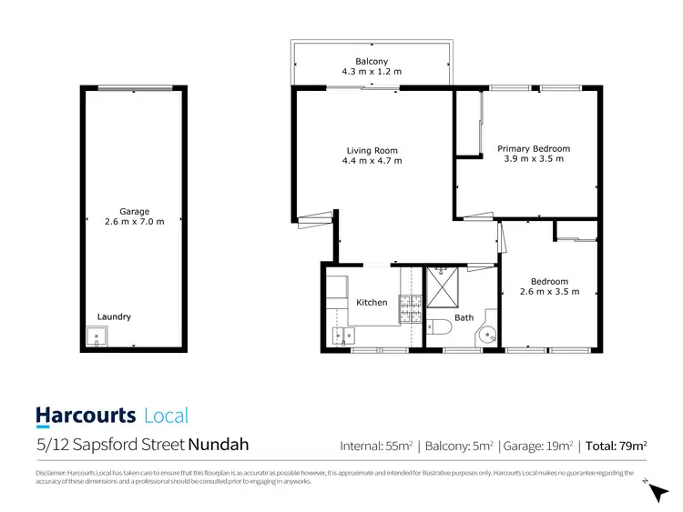 Floorplan of Homely unit listing, 5/12 Sapsford Street, Northgate QLD 4013