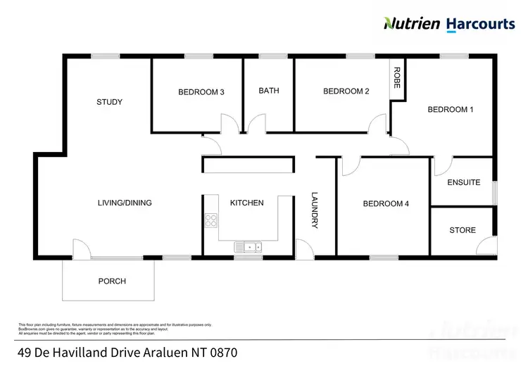 Floorplan of Homely house listing, 49 De Havilland Drive, Araluen NT 870
