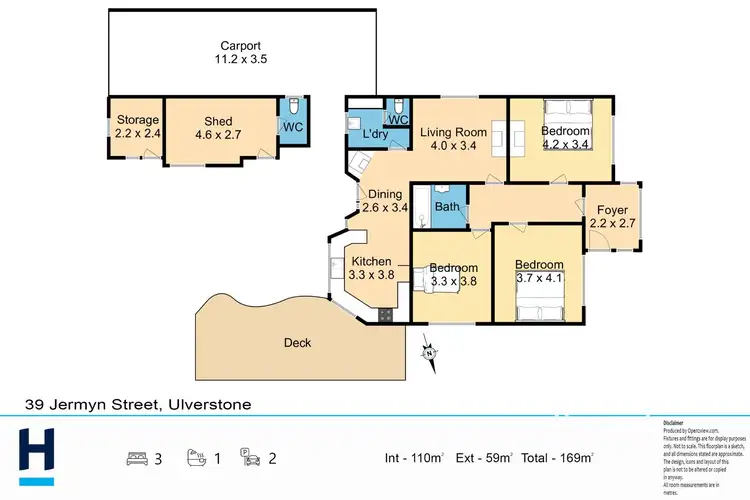 Floorplan of Homely house listing, 39 Jermyn Street, Ulverstone TAS 7315