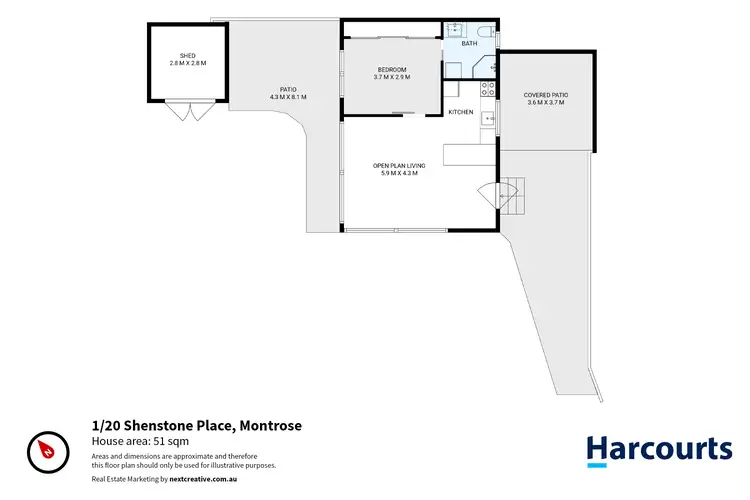 Floorplan of Homely unit listing, 1/20 Shenstone Place, Montrose TAS 7010
