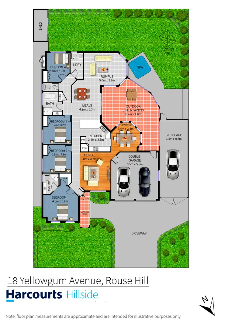 Floorplan of Homely house listing, 18 Yellowgum Avenue, Rouse Hill NSW 2155