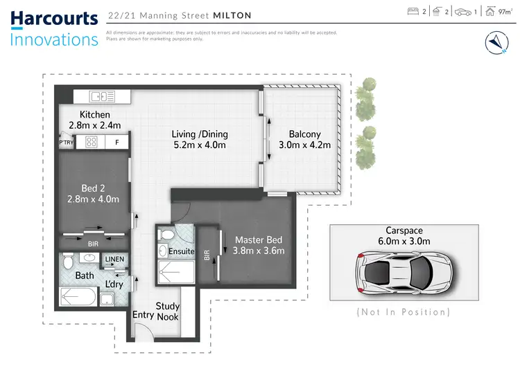 Floorplan of Homely unit listing, 22/21 Manning Street, Milton QLD 4064