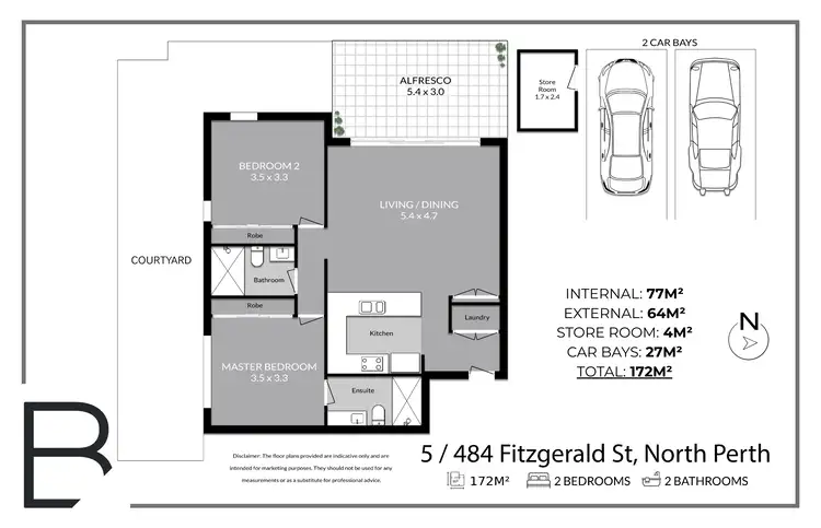 Floorplan of Homely unit listing, 5/484 Fitzgerald Street, North Perth WA 6006
