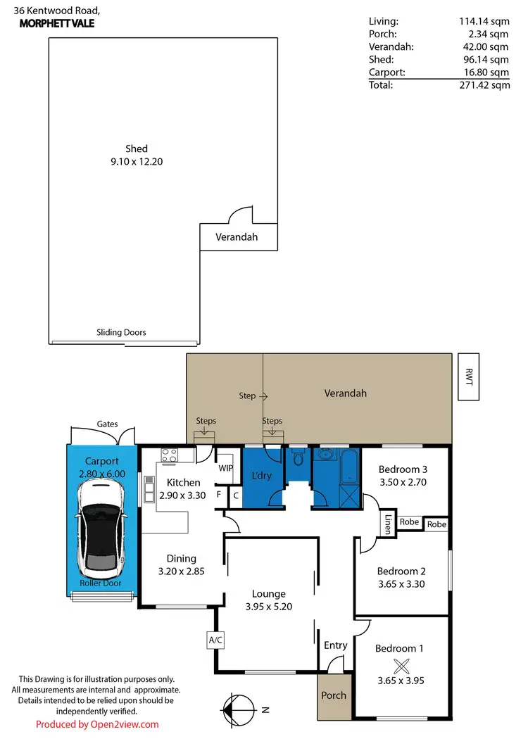 Floorplan of Homely house listing, 36 Kentwood Road, Morphett Vale SA 5162