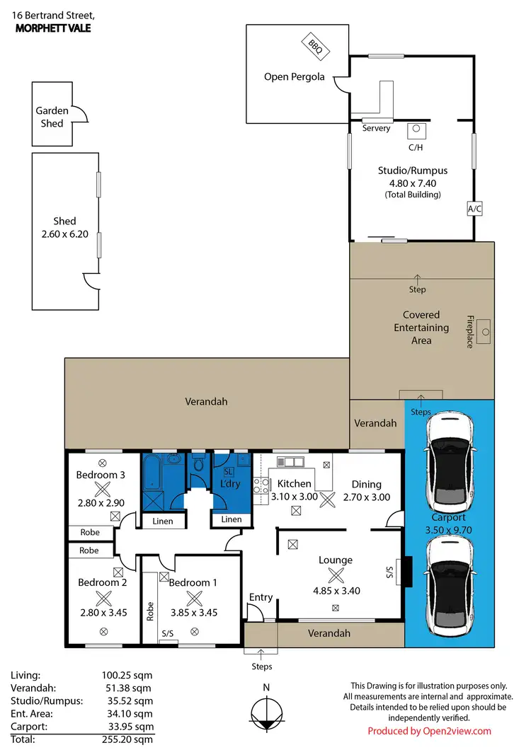 Floorplan of Homely house listing, 16 Bertrand Street, Morphett Vale SA 5162
