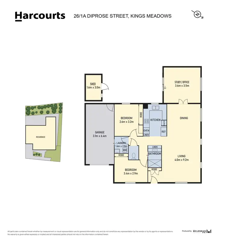 Floorplan of Homely unit listing, 26/1a Diprose Street, Kings Meadows TAS 7249