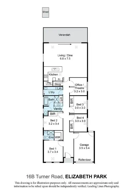 Floorplan of Homely house listing, 16B Turner Road, Elizabeth Park SA 5113